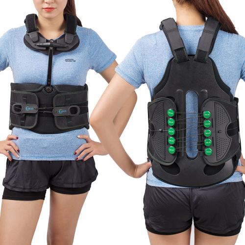 Size XXL TLSO Thoracic Full Back Brace for Men Women for Kyphosis, Post Op Recovery, Compression Fractures, Scoliosis, DDD, Herniated Discs, Adjustable Thoracic Lumbar Spine Support(Size XXL)
