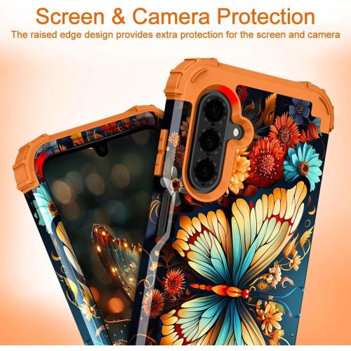 Hocase for Samsung Galaxy A26 5G Case, Butterfly in Orange