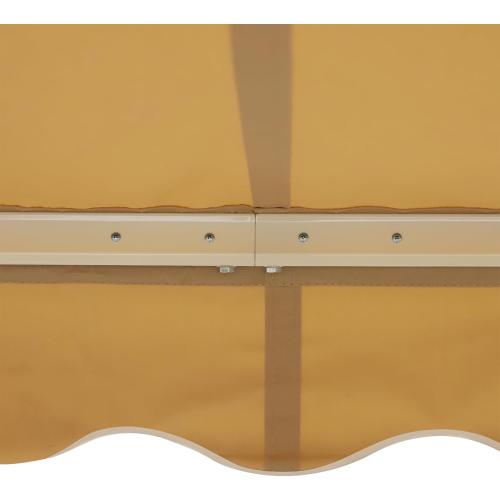 Outsunny 12 ' x 10' Patio Retractable Awning with Crank Handle Beige