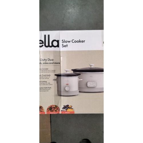Bella - 6-qt. Programmable Slow Cooker & 2-qt. Slow Cooker Set - Oatmilk‼️Light dirt‼️