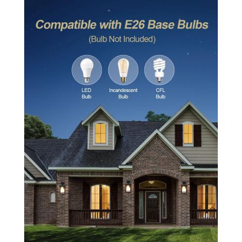 Oil-Rubbed Bronze Outdoor Wall Light, 12'' Porch Light Aluminum
