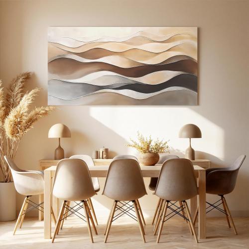 Brown White Abstract Canvas Wall Art Decor For Living Room Prints 20×40