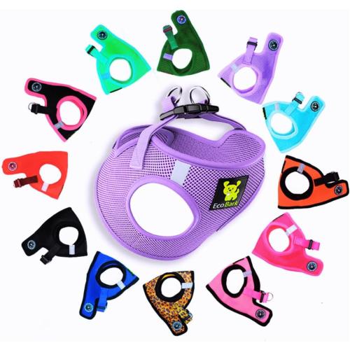 EcoBark Teacup Dog Harness, Step in Reflective & Adjustable Halter Vest