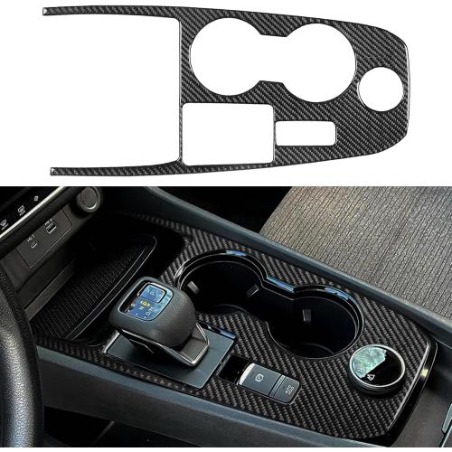 NVCNX Real Premium Carbon Fiber for Nissan Rogue Accessories 2021-2026 2022 2023 2024 2025 SV SL S Platinum Rock Creek Car Center Console Gear Shift Panel Cover Interior Trim Sticker 1PC not for FWD