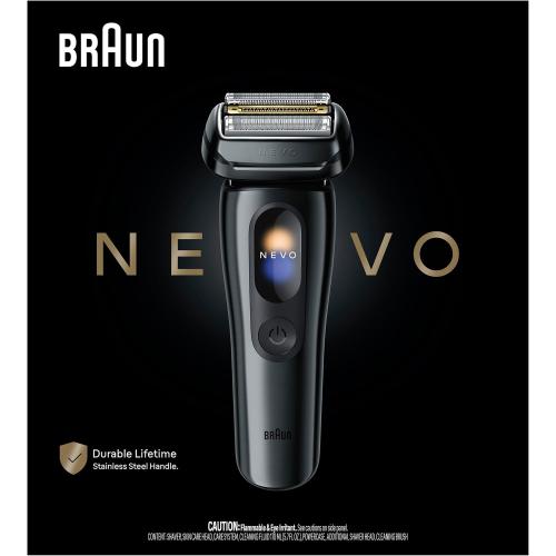 Braun NEVO Men's Electric Shaver with World's 1st AeroTouch Technology, Premium Value Kit