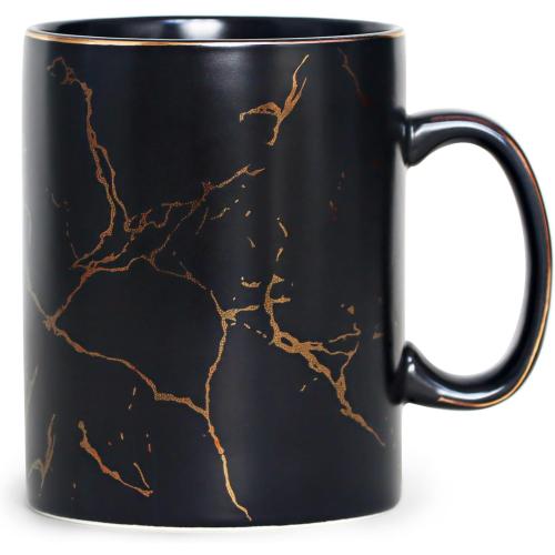 harebe 24 OZ Ceramic Extra Large Black Coffee Mug with Handle,Oversized Hot Tall Latte Mugs,Dishwasher Safe Big Capacity Giant Mug for Men Women