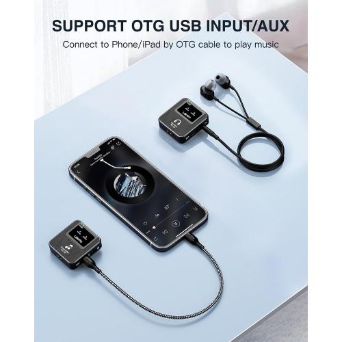 LEKATO Wireless in-Ear Monitor MS-20 Charging, with 1Transmitter, 2.4G IEM System Auto-Pairing, OTG Support, One to More, in-Ear Monitoring for Studio,Live,Singer,Band (1 Transmitter)