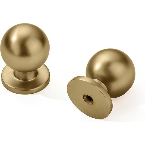 khtumeware 2 Pack Champagne Bronze Cabinet Knobs 1 Inch Single Hole Cabinet Handles Dresser Knobs Drawer Knobs and Pulls for Bathroom Cabinets.