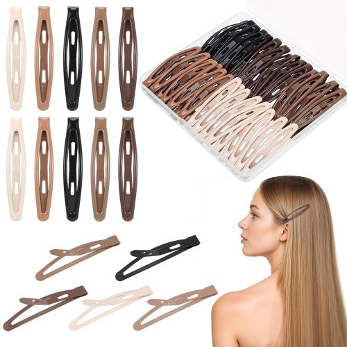 obeoby 40 Pcs 5 Colors Metal Snap Hair Clips, 2.36 Inch Hair Barrettes Accessories for Women Girls Holiday Birthday Gifts