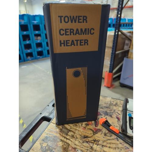 HAUSHOF 1500W Tower Space Heater, 1-24h Timer Digital Ceramic Heater with Touch& Remote Control, Overheat Protection, Safe for Home Office
