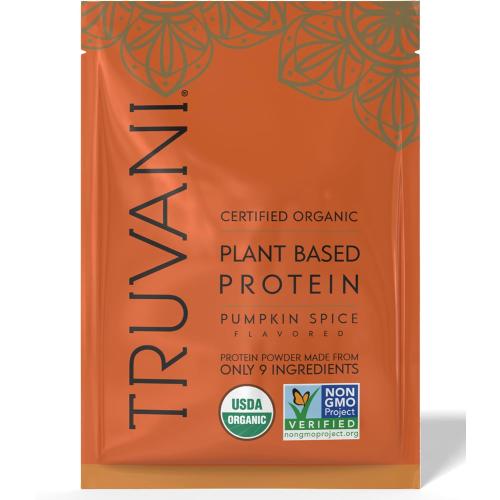 Truvani Vegan Pea Protein Powder | Pumpkin Spice | 20g Organic Plant Based Protein | 1 Serving | Keto | Gluten & Dairy Free | Low Carb | No Added Sugar