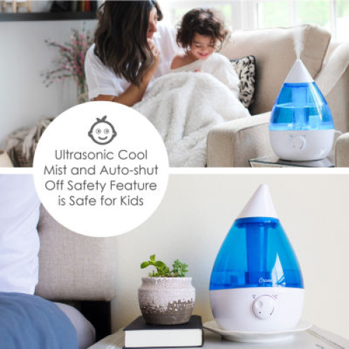 Crane Drop Size  1 Gallon Ultrasonic Cool Mist Humidifier - Blue/White