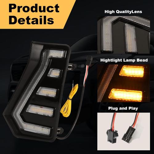 LED Fog Daytime Running Lights fit For 2024 2025 Toyota Tacoma drl