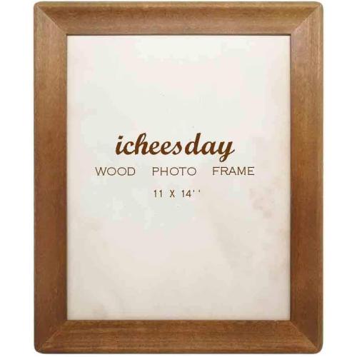 Rustic Picture Frames 11x14, Made of Brown Solid Wood for Wall Mounting Display Photos Diploma Certificate Award