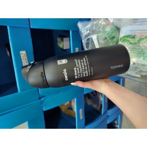 Owala FreeSip Stainless Steel Water Bottle 32 oz Very, Very Dark