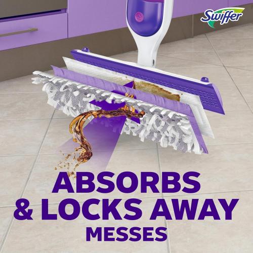Swiffer PowerMop Multi-Surface Mopping Pad Refills for Floor Cleaning, 11 Count, White/Purple