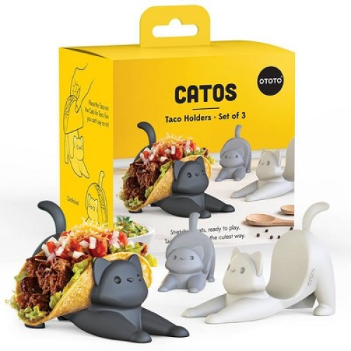 Ototo Holiday Gift Plastic Catos Cat Taco Holder Food Safe‼️ 1 missing ‼️