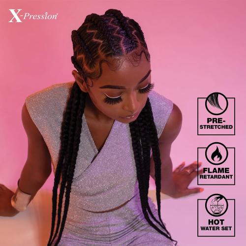 Sensationnel X-Pression Prestretched Braids-3X 58in,2pk 4 MEDBROWN