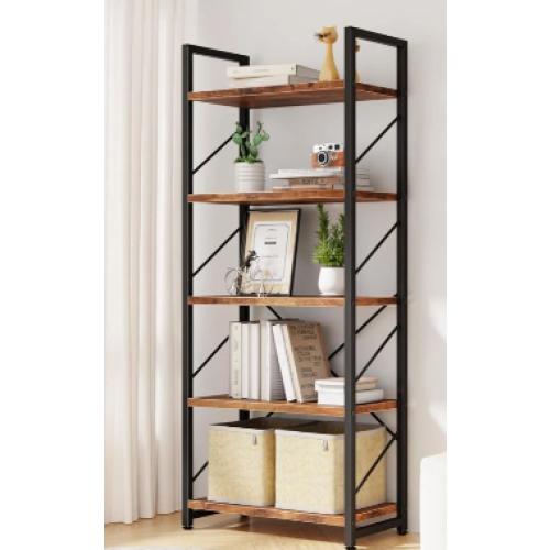 5 Tier Book Shelf Brown and Black