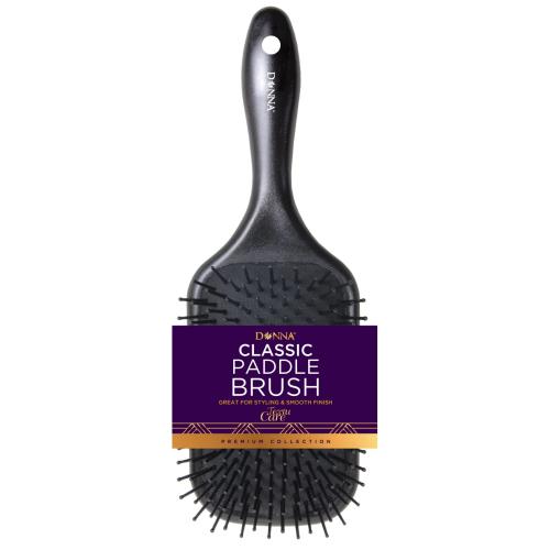Donna Paddle Brush Large 1pc Black Brush for Medium to Long Hair, for Curly Hair, Straight Hair Brush