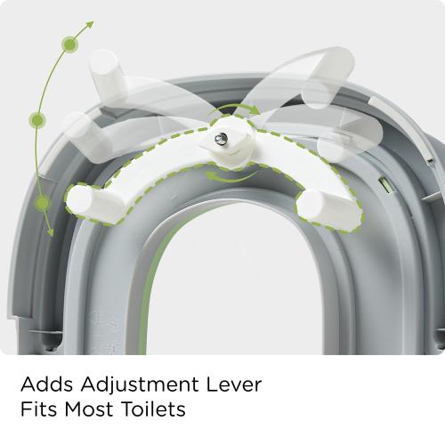 KÜB 3-in-1 Potty Training Toilet (Chair, Seat, Step Stool) - 9 CM Splash Guard, One-Click Assembly, Easy to Clean - Versatile Toddler Potty Trainer for Boy Girl - Grey