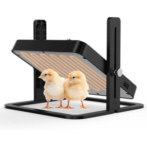 Upgraded Chick Heating Plate with Adjustable Height & Angle, Thermostatic Control Chick Warmer Pad for Enclosed Indoor Space – Ideal for Chicks, Ducklings, Quail, and Birds