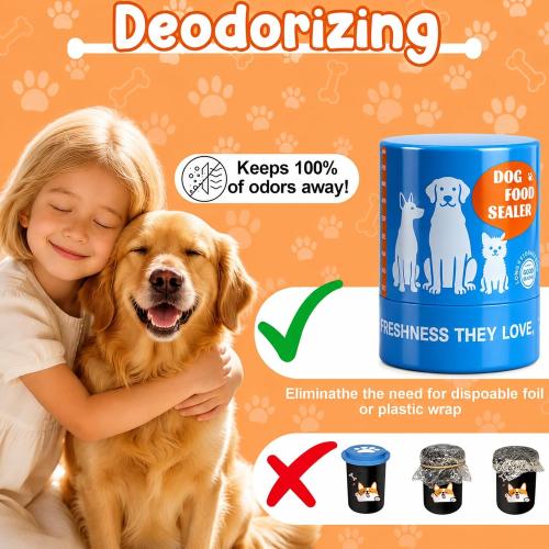 Canned Dog Food Storage，Keeps Dog Food Can Fresh in the Fridge-Reusable Airtight Can Cover Pet Food Sealer, Eliminates Odor, Easy to Use