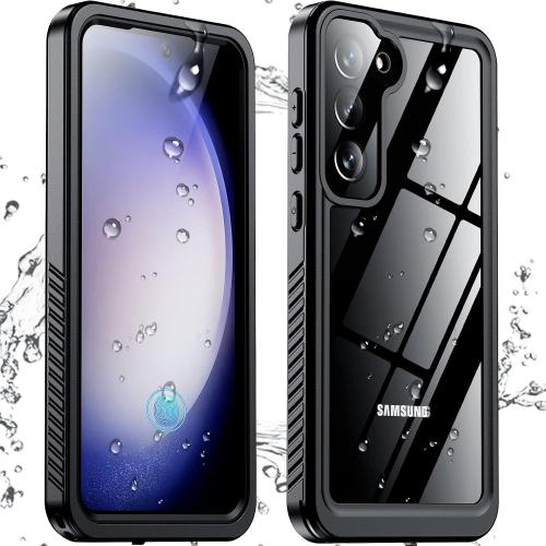 for Samsung Galaxy S23 Case,Waterproof Built-in Lens & Screen Protector[Full Body Shockproof][12 FT Military Drop Proof][Dustproof][IP68 Underwater] Case for Galaxy S23 5G 6.1’’-Black/Clear