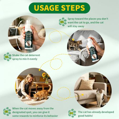 2 Pack Cat Deterrent & Repellent Spray Anti-Scratch Training Aid, 4OZ