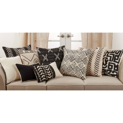 12x20 Oversize Chevron Lumbar Throw Pillow Cover Black - Saro Lifestyle: Cotton, Zippered, Rectangular Shape