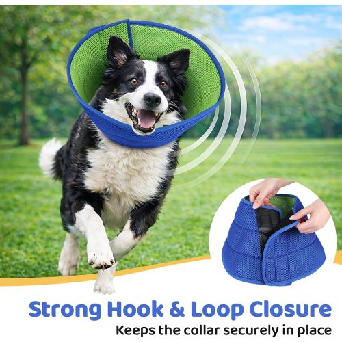 Soft Dog Cone Collar to Stop Licking After Surgery, Comfy Dog Cone Alternative for Large Medium Small Dogs/Cats, Adjustable Washable E-Collar for Spay Neuter Recovery and Neck Protection