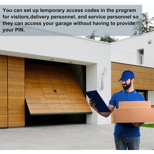 Universal Garage Door Opener Keypad for Liftmaster Chamberlain Craftsman Wayne Dalton Openers Produced Since 1993 (White)