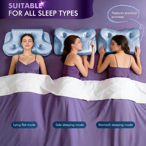 Dayme Orthopedic Memory Foam Pillows – Cooling Cervical Neck Pillow, Blue