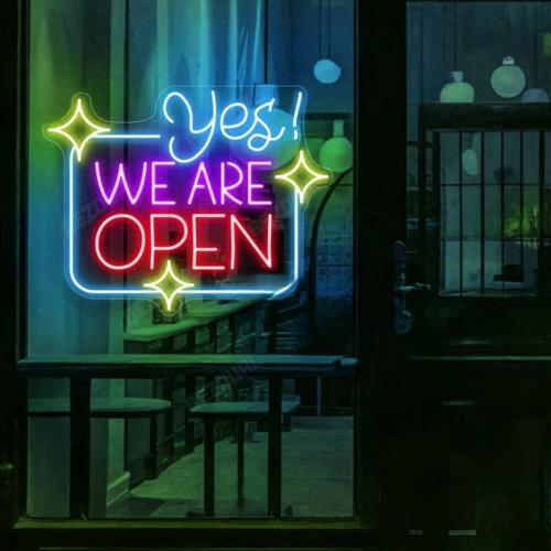 Yes We Are Open Neon Sign Open Sign Come In Were Funny Open Closed Sign