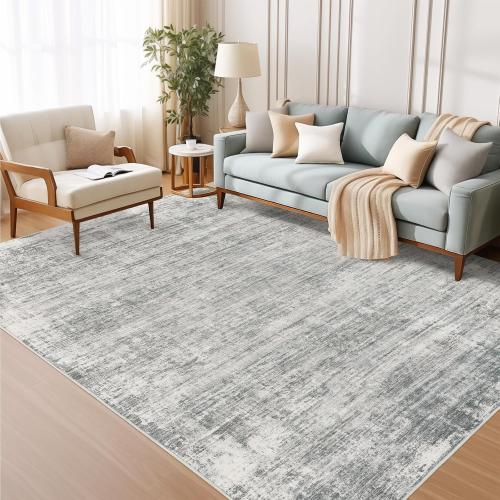 zesthome 5x7 Area Rugs, Modern Abstract Washable Rug for Living Room Grey