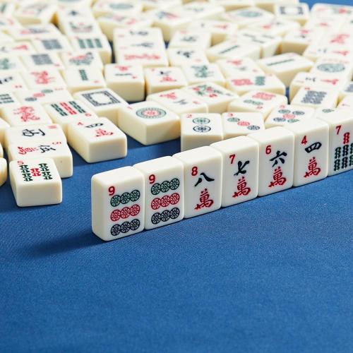 American Mahjong Tiles,166 Quality Tiles with 3 Golden Dices & Rules Instruction (Mahjong Tiles, Ivory)