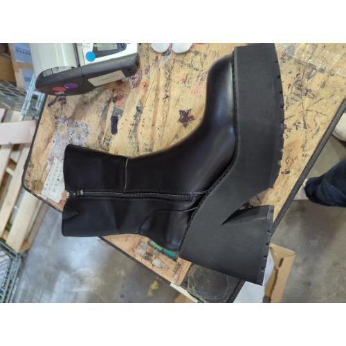 AMINUGAL Platform Ankle Boots for Women Chunky Block Heel