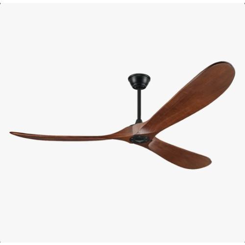 52 Solid Wood Ceiling Fan with Remote – 3-Blade Dark Walnut