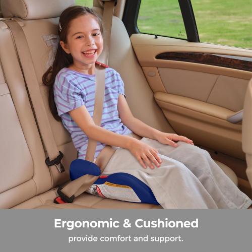 Diono Solana Lite Backless Booster Car Seat Pack of 2, Lightweight & Portable for Travel, Machine Washable Covers, 40-100 lbs, Blue Surge