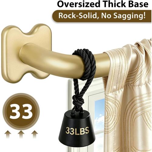 USFOOK Blackout Curtain Rod 32 to 58, Gold Window Treatment Rods