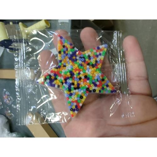 Flexible Silicone Sensory Fidget Pad, Multi-Color Mini Bead Covered Stress Relief Toy for Daily Calming, Anxiety Relief, Star