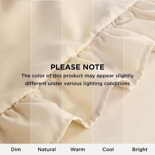 Bedsure Ruffle Pillow Cases Standard Size Set of 2, Beige Pillow Shams | 2.7 French Ruffles, Distressed Vintage Shams, Envelope Closure, Double-brushed Microfiber, 20 x 26, Wrinkle Fade Resistant