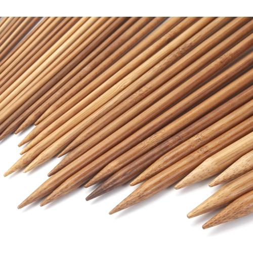 Bamboo Knitting Needles Set, Wooden Knitting Needles for Beginners, 18 Pairs US Size 0-15 (2.0-10.0mm) 14 Inch Long Straight Wood Knit Needle Single Point for Sweaters, Socks, Shawl and Scarf