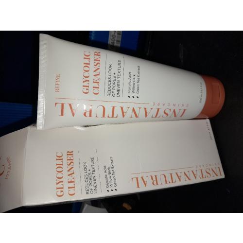 InstaNatural Glycolic Acid Cleanser Face Wash for Women & Men, Gently Exfoliating, Pore Minimizer, Anti Aging, Blackhead Remover, Acne Facial Treatment with Botanical Extracts, 6.7 Fl Oz