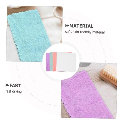 15Pcs Coral Fleece Face Towels, Super Soft Absorbent Washcloths for Washing