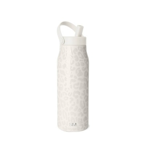 Simple Modern 34oz Mesa Leopard Water Bottle Cream missing straw