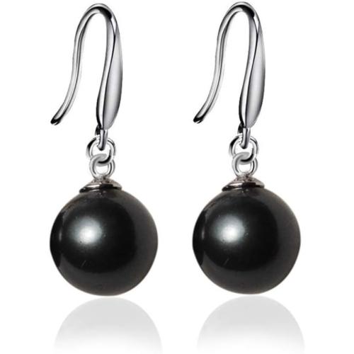 10mm Ocean Pearl Dangle Earrings Natural Shell Beads Drop Earrings Fashion Jewelry for Women