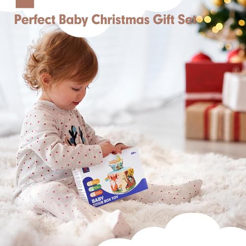 hahaland Baby Tissue Box Toy - 6 Month Old Montessori Baby Toys 6-12 Months
