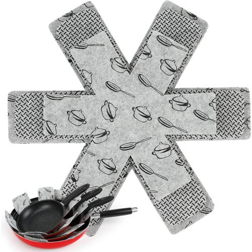 BOYAN Pot and Pan Protectors for Stacking, 6pcs & 3 Sizes, Separator Pads