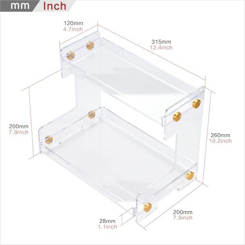 Bathroom Counter Organizer Acrylic Standing Holder Cosmetic Storage Perfume Shelf for Bathroom Bedroom Dressing Table1